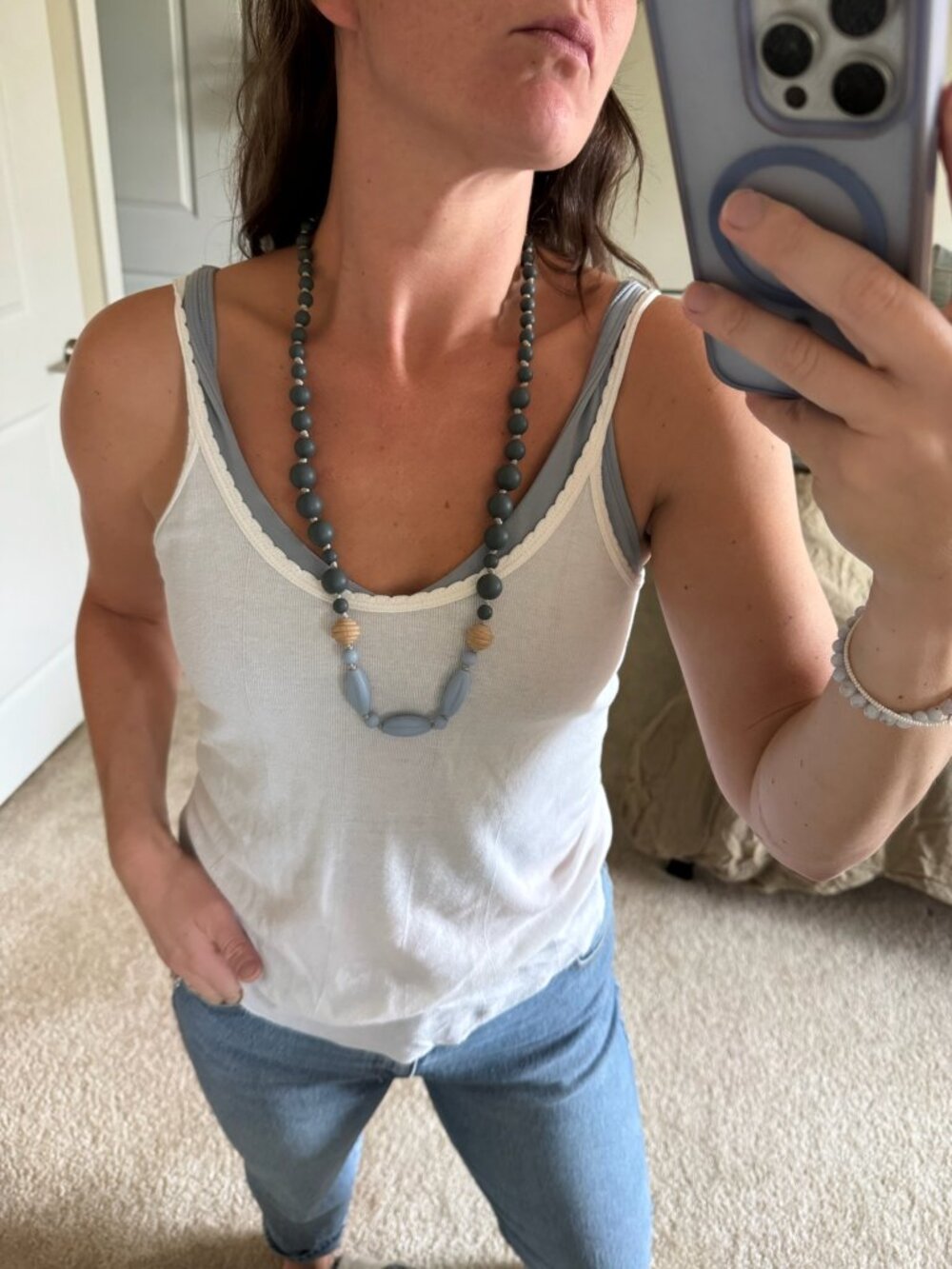 Silicone and Wooden Teething Necklace